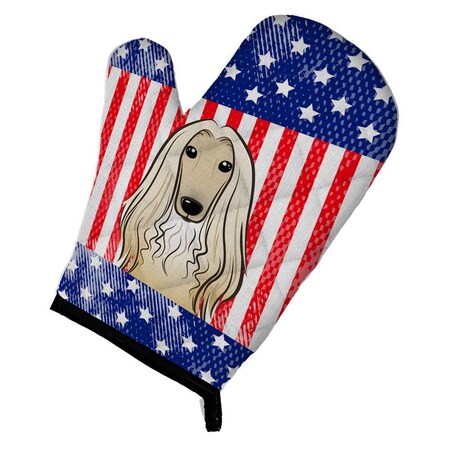 Carolines Treasures American Flag and Afghan Hound Oven Mitt BB2174OVMT